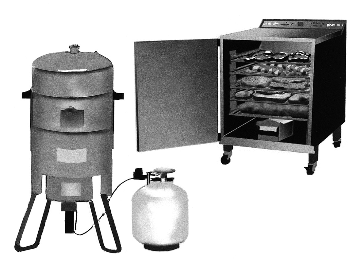 Figure 2-5:  You find gas and electric smokers in a range of styles.